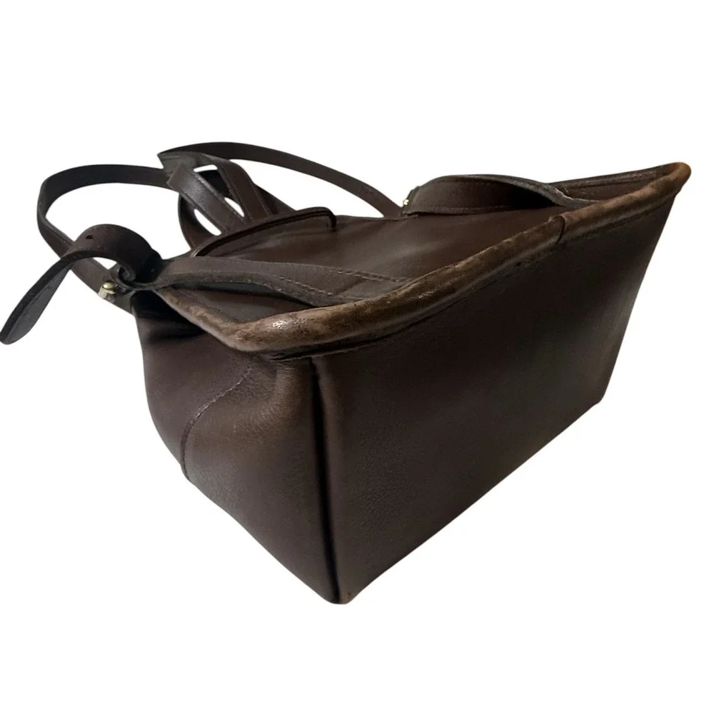 Coach 9960 Backpack Brown Leather Turnlock Vintage Women's Bags Used